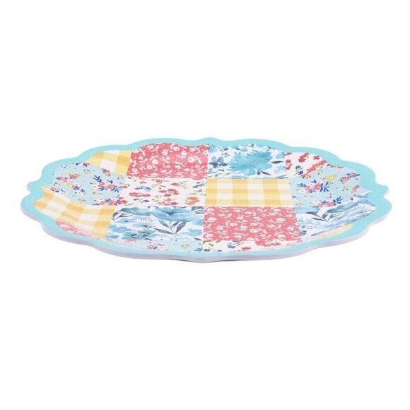 Pioneer Woman Patchwork Medley Melamine Dinner Plate Multicolor 10.7-in BPA Free - Picture 3 of 3